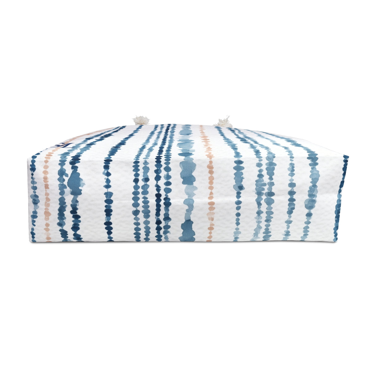 Maritime Stripe 24 × 13 inch weekender tote with blue watercolor stripes — product photo 4