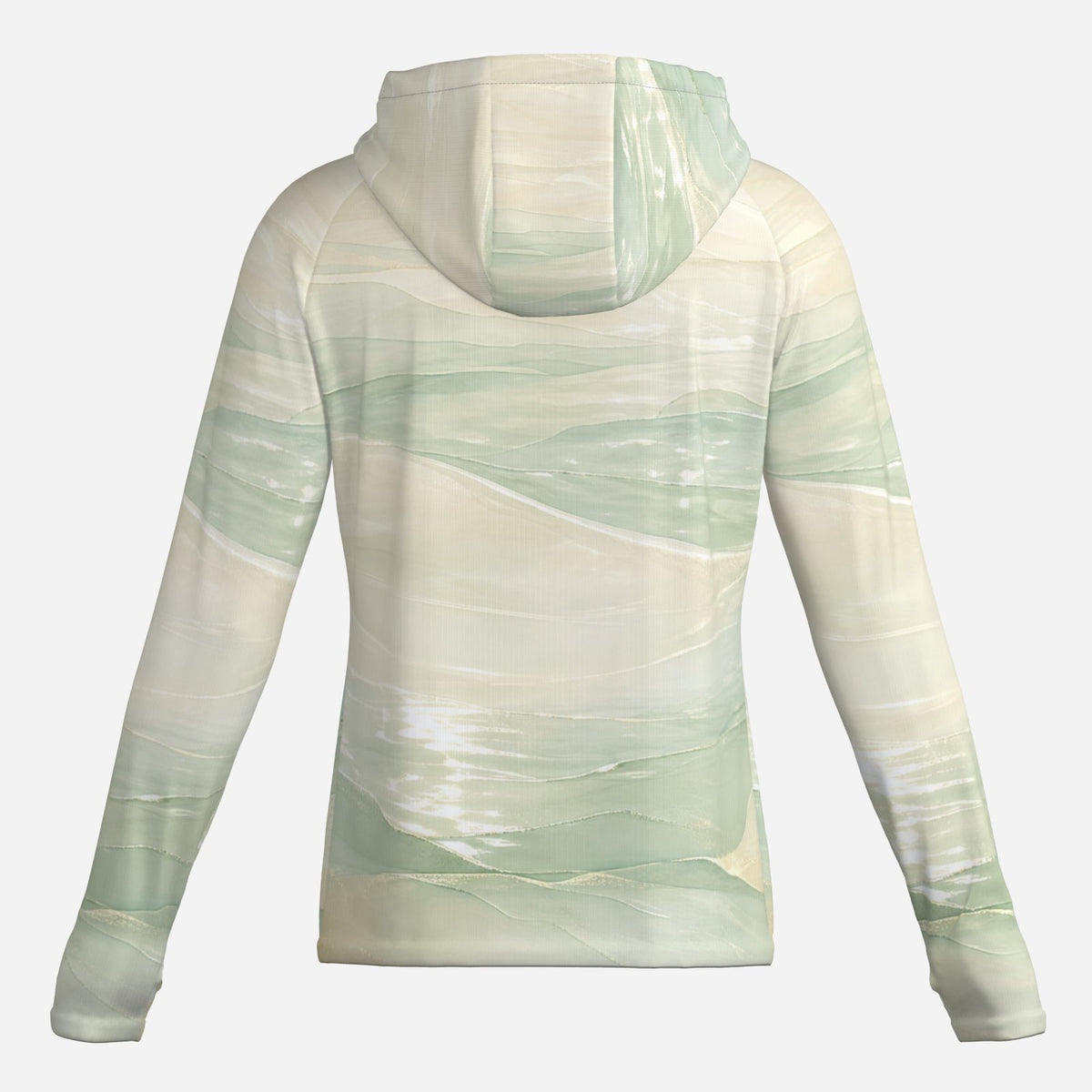 Saltline Sea Grass UPF 50+ sun hoodie back view