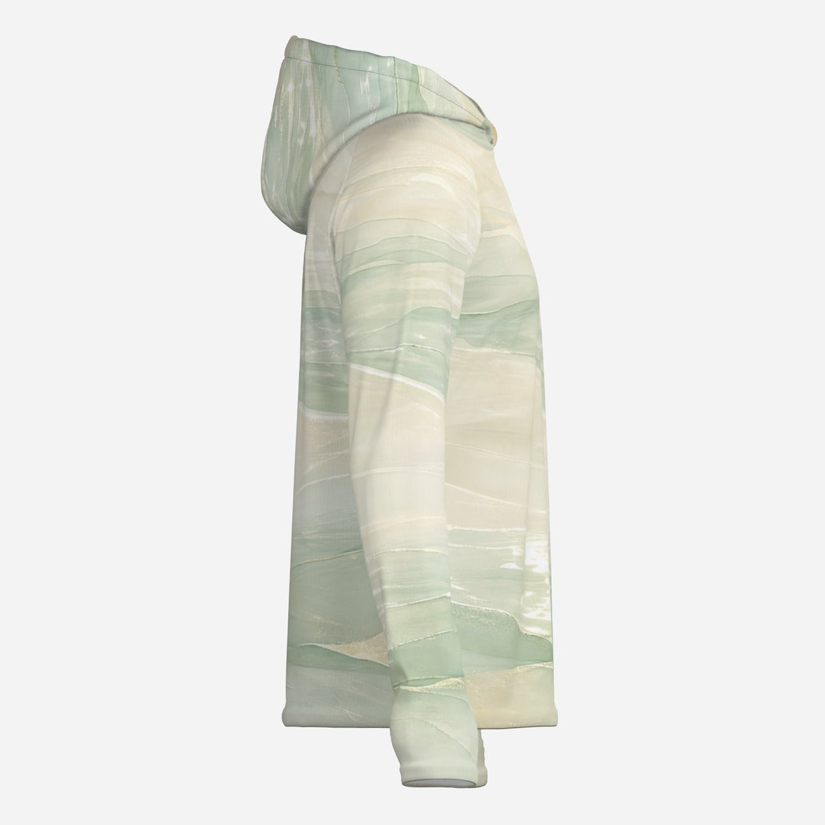 Saltline Sea Grass UPF 50+ sun hoodie opposite side view