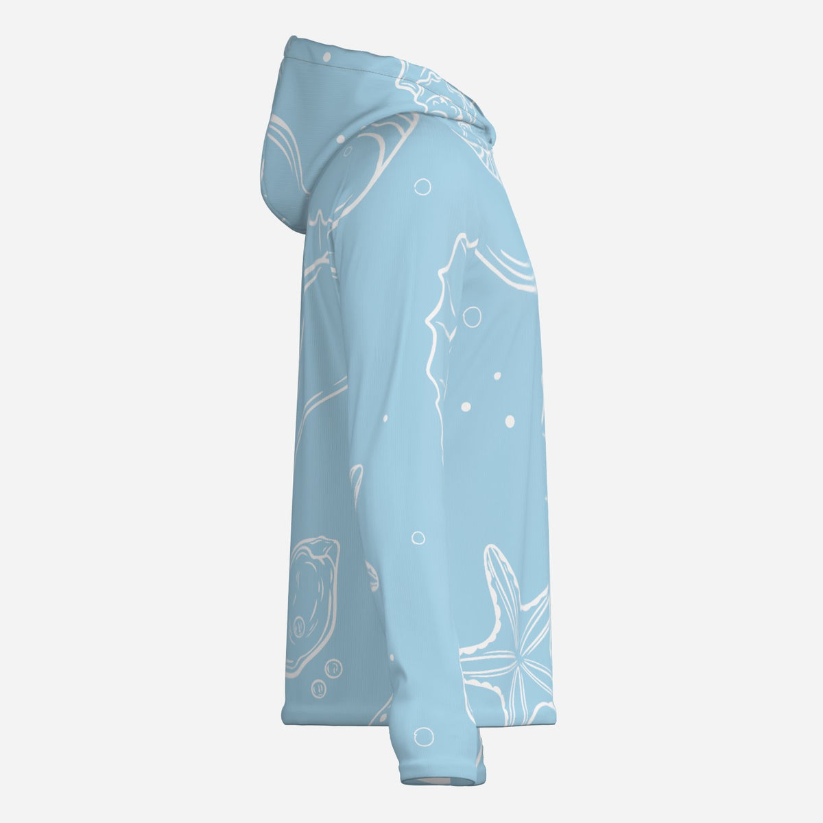 Saltline Coastal Shallows UPF 50+ sun hoodie opposite side view