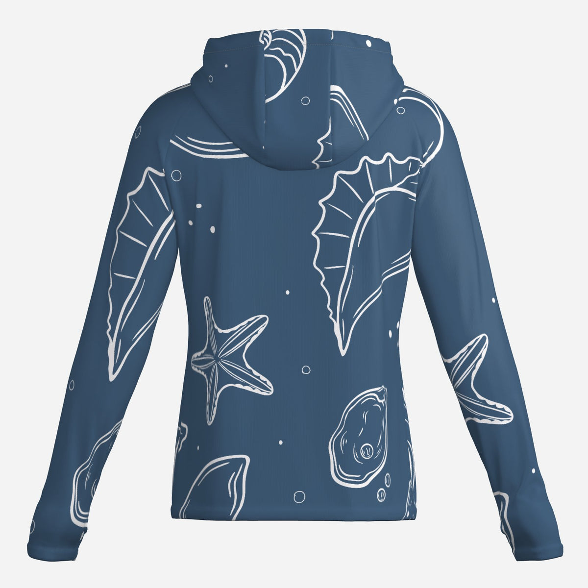 Saltline Deep Sea Botanical UPF 50+ sun hoodie back view