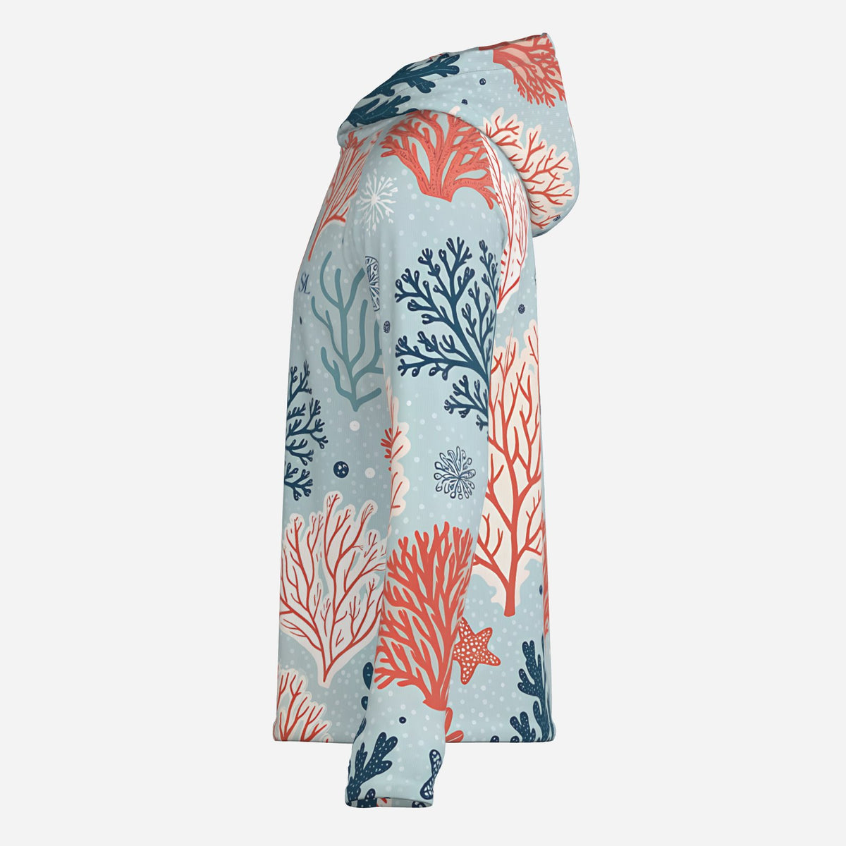 Saltline Coral Bay UPF 50+ sun hoodie side view
