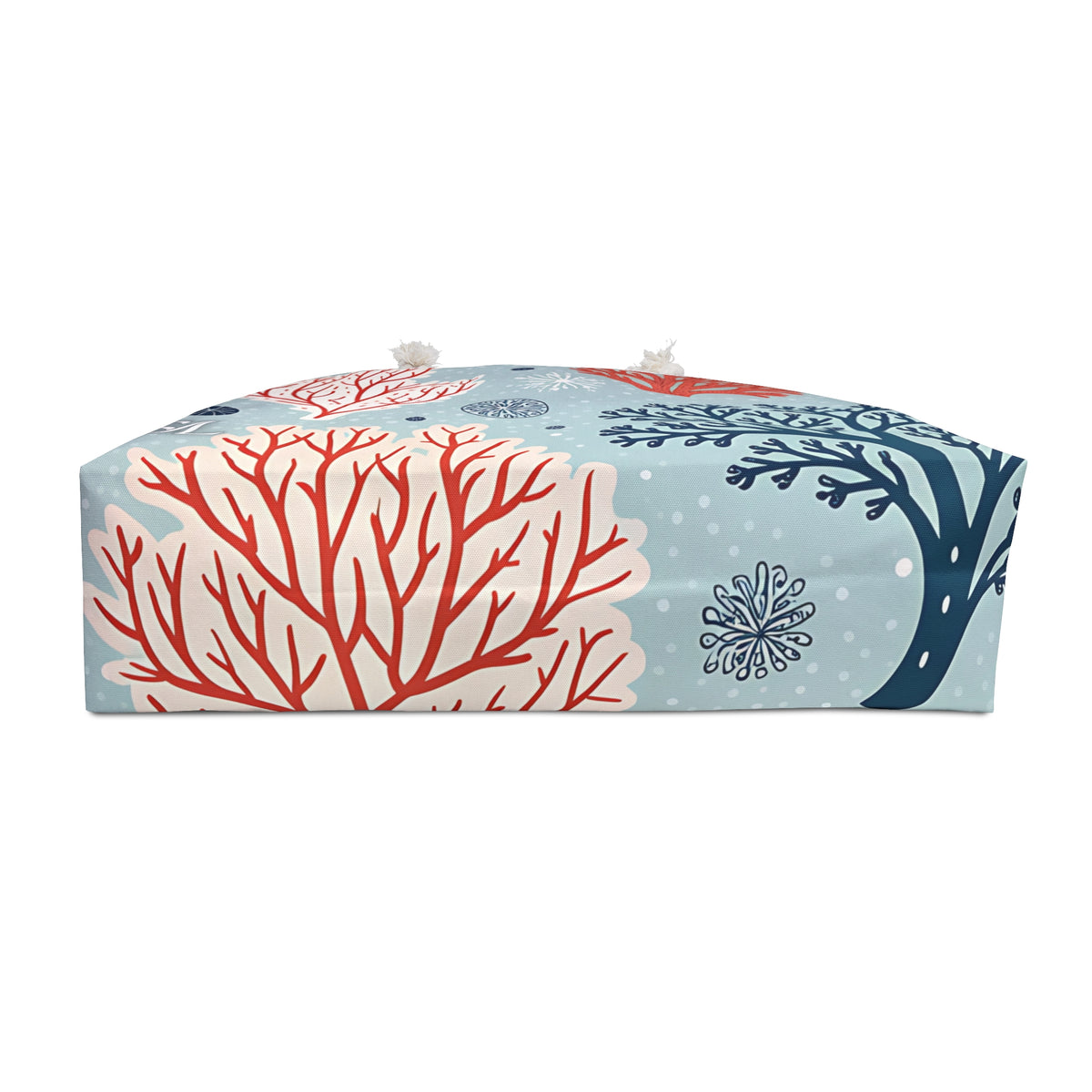 Coral Bay 24 × 13 inch weekender tote with coral and starfish — product photo 4