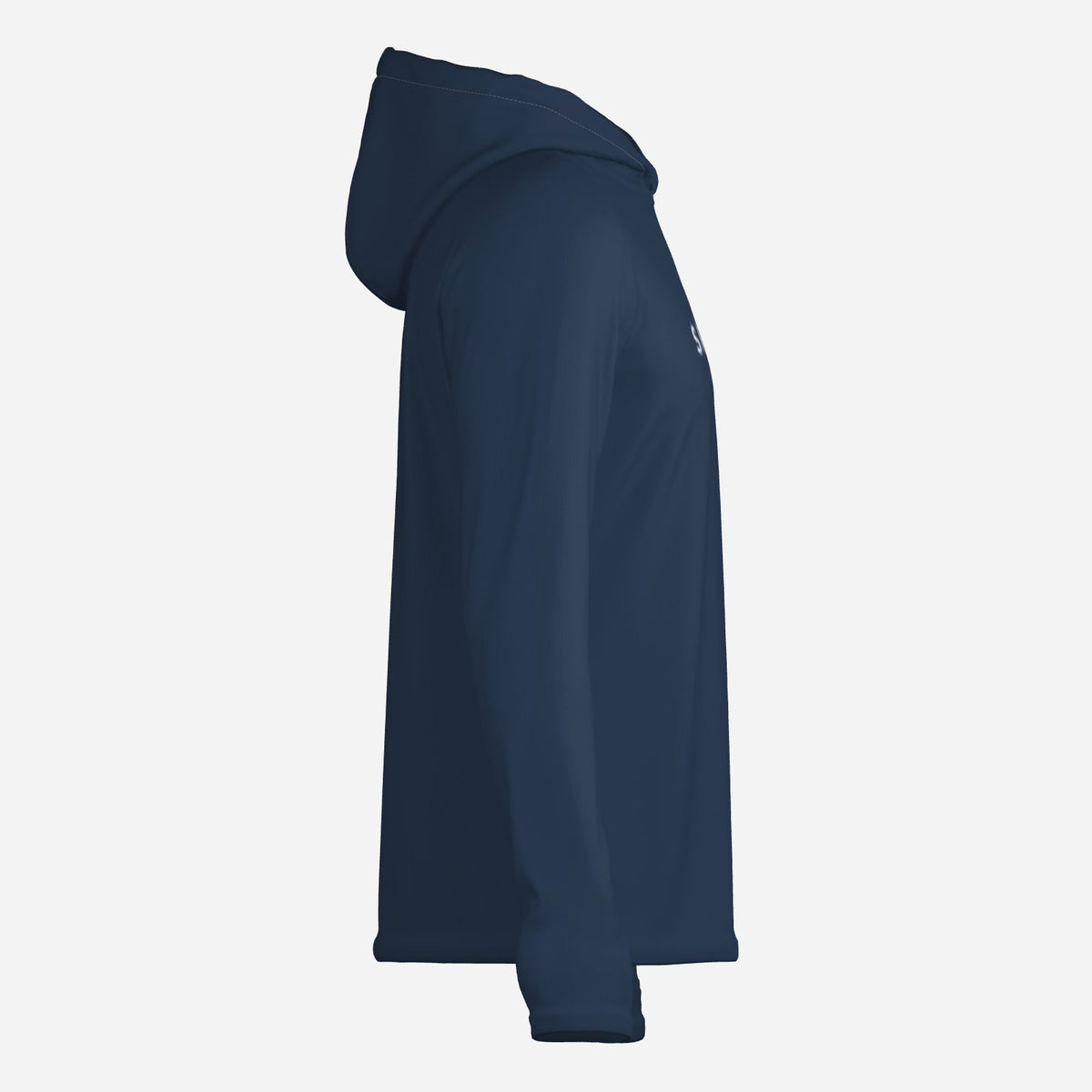 Saltline Deep Atlantic UPF 50+ sun hoodie opposite side view