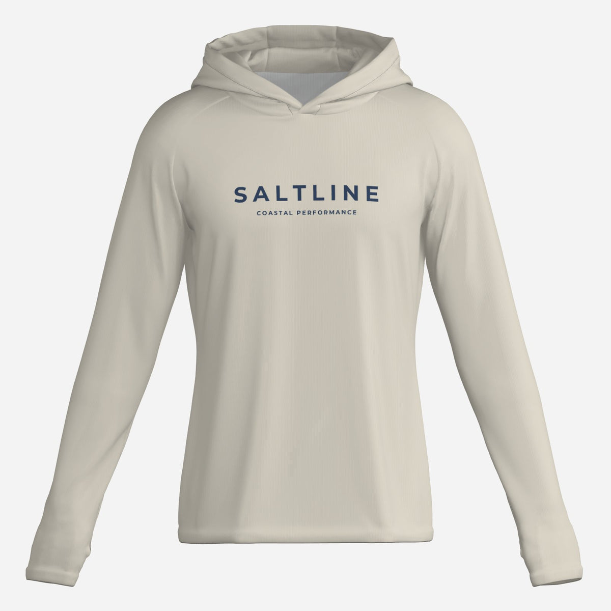 Saltline Driftwood Sand UPF 50+ sun hoodie front view