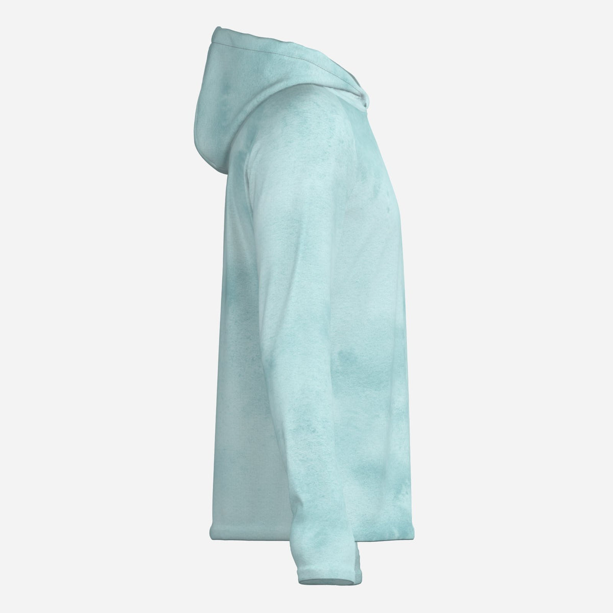 Saltline Sea Glass Teal UPF 50+ sun hoodie opposite side view