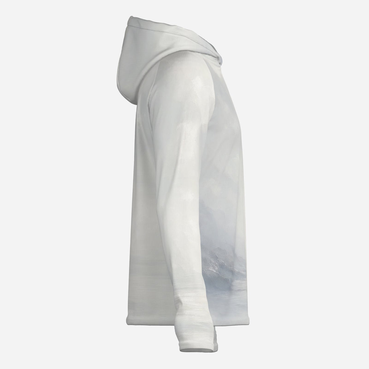 Saltline Sea Fog UPF 50+ sun hoodie opposite side view
