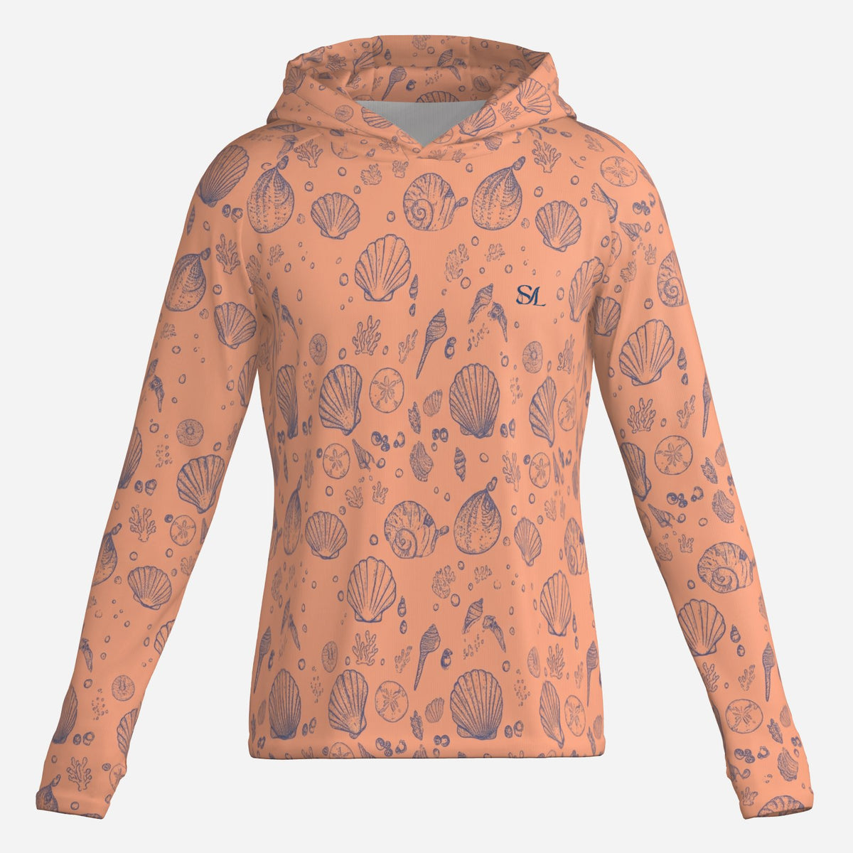 Saltline Sunset Shore UPF 50+ sun hoodie front view
