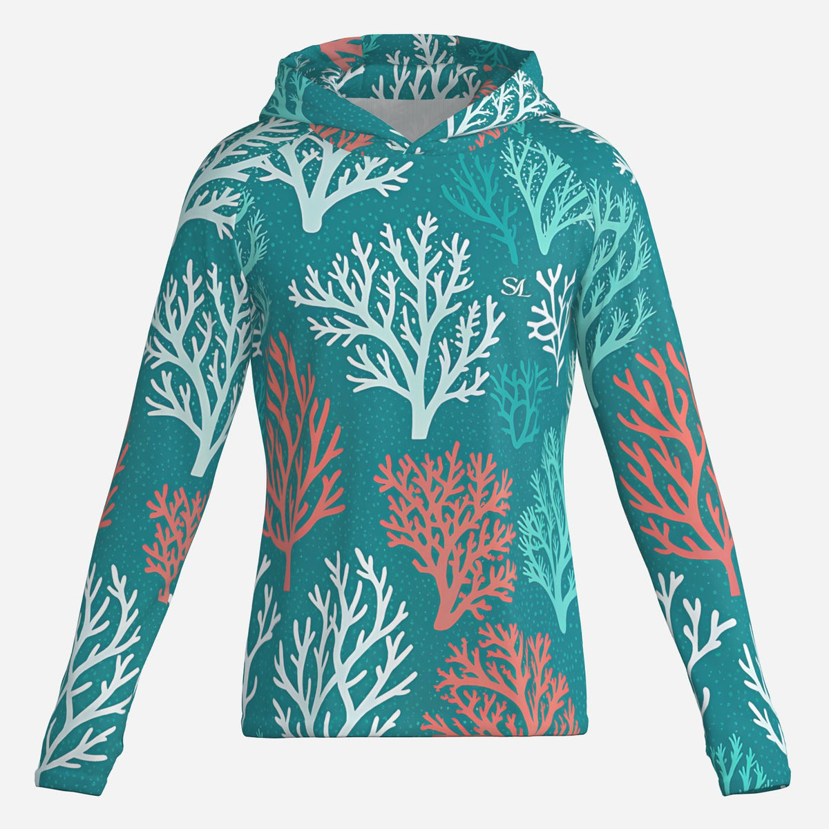 Saltline Key Largo UPF 50+ sun hoodie front view