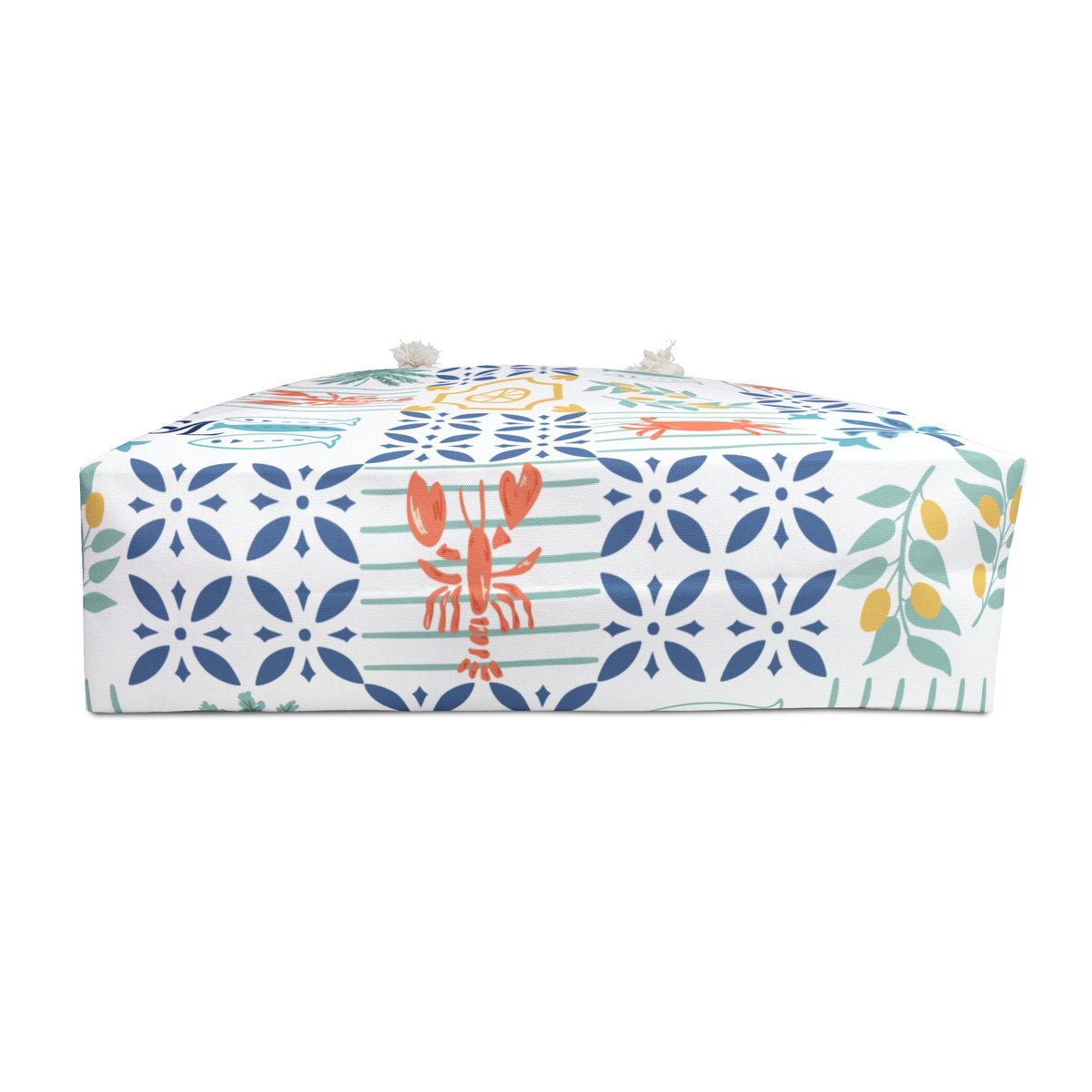 Coastal Catch 24 × 13 inch weekender tote with a playful lobster print — product photo 4