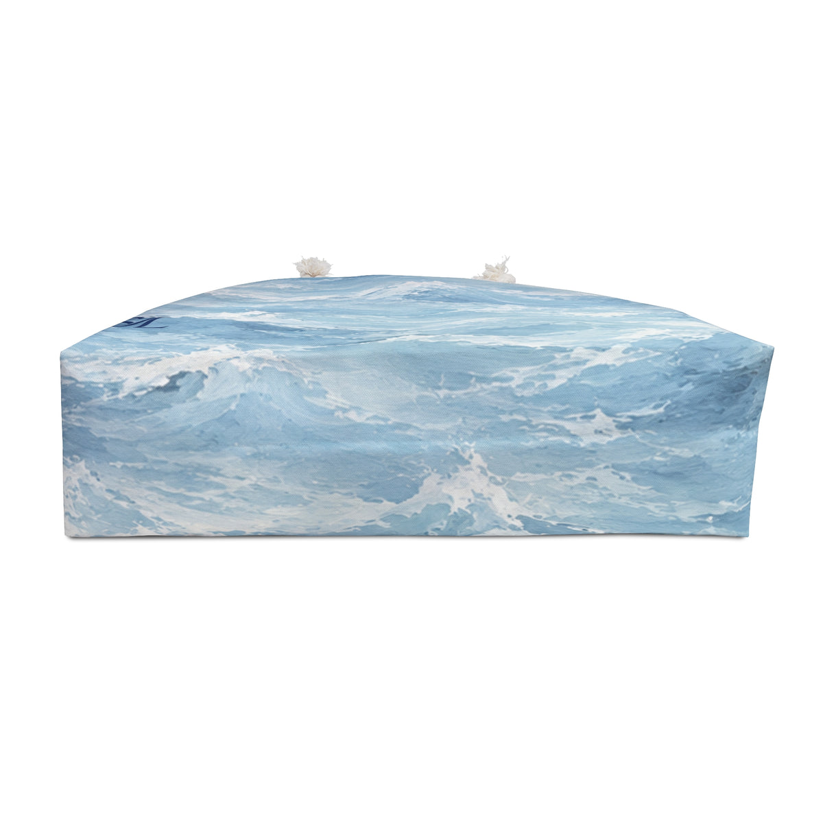 Ocean Tide 24 × 13 inch weekender tote with painterly blue water — product photo 4